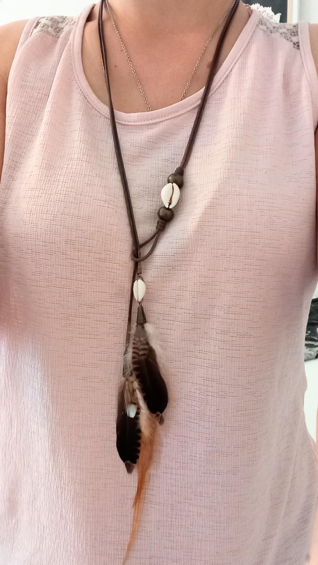 Collier lasso coquillage bécasse 