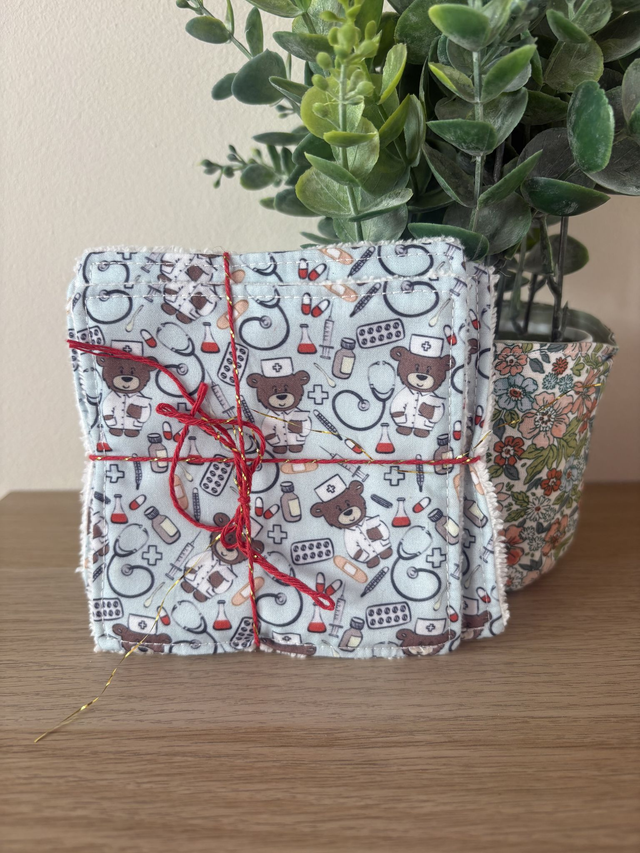 Lingettes oursons - lot de 5