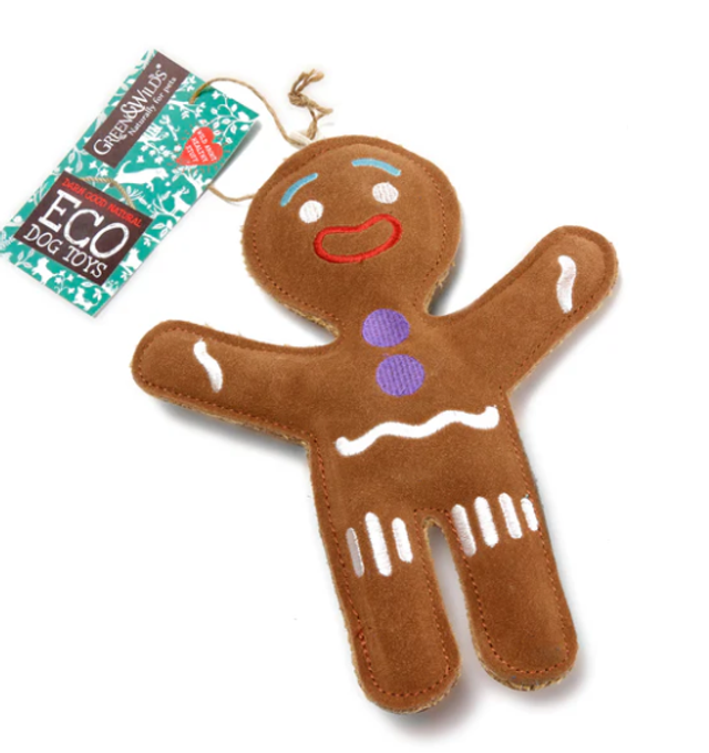 GREEN &amp; WILDS JEAN GEANIE THE GINGERBREAD ECO DOG TOY