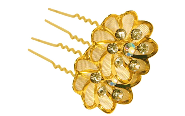 Fine Lines 4 Pack Poppy Hair Pins Gold (6157-2)