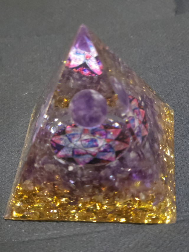 Orgonite Sphère d'Améthyste 6 cm