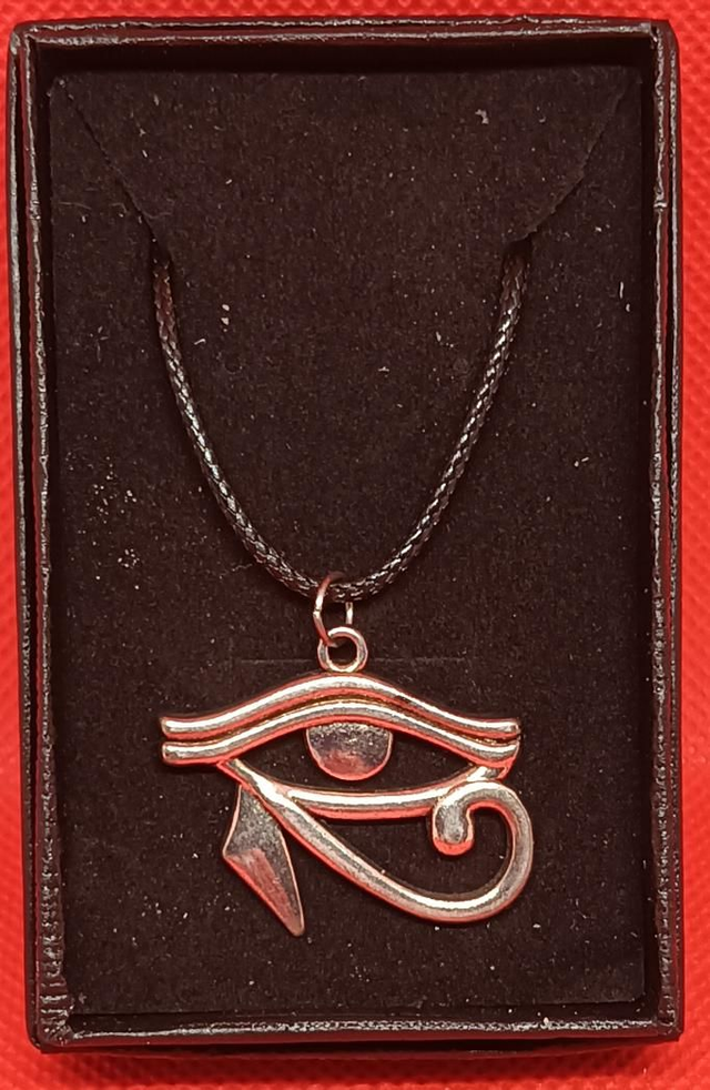 Tibetan Silver Eye Of Horus Pendant Necklace 