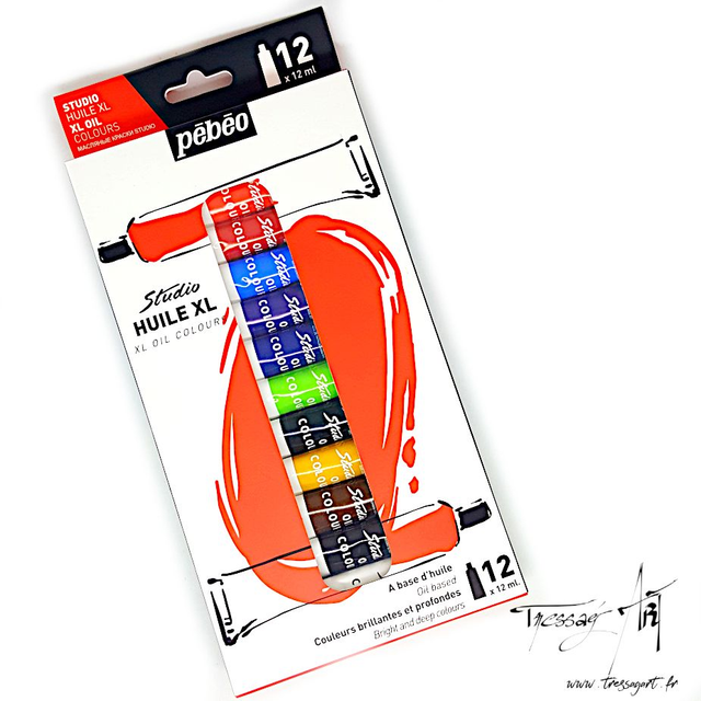 PEBEO - PEINTURE HUILE 12 TUBES 12 ML - PB014
