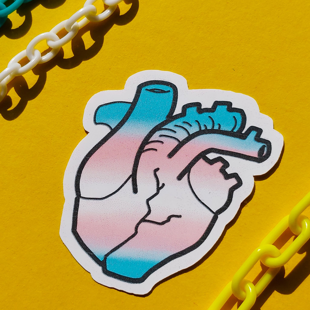 Trans - Real Heart - Sticker - [SKR-TN-RH]