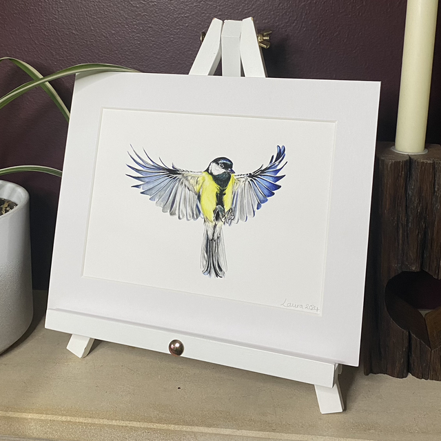 Great Tit Flight Fine Art Print 