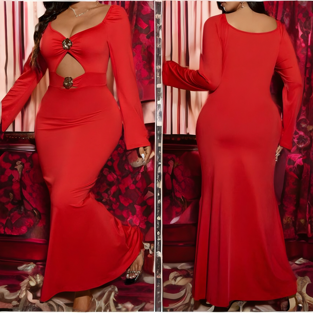 Robe Curvy « Rouge désire »