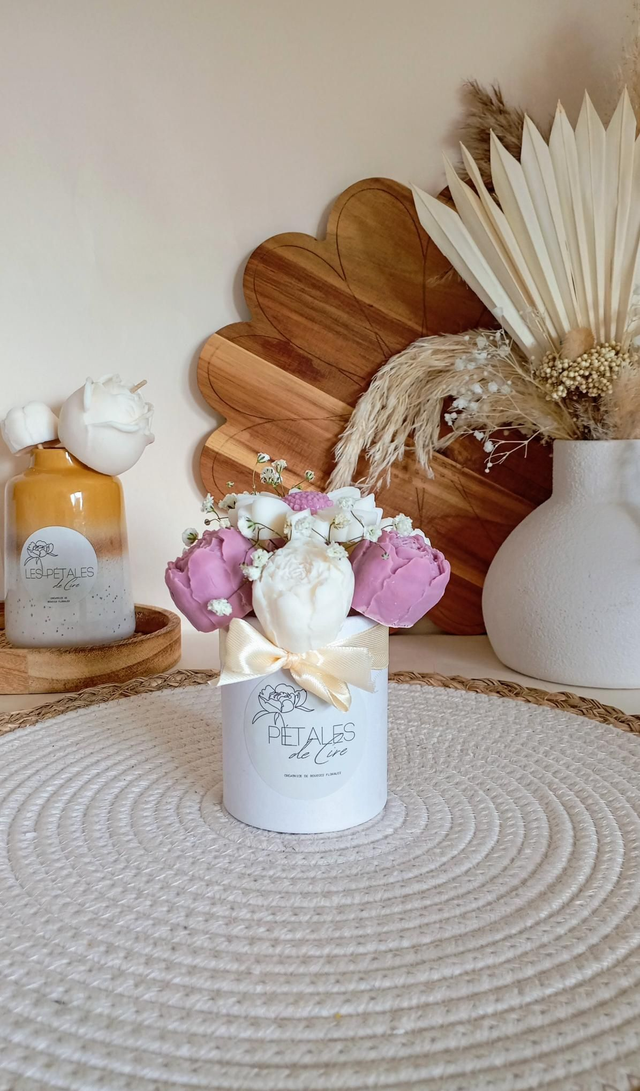 Mini-bouquet de fleurs de cire