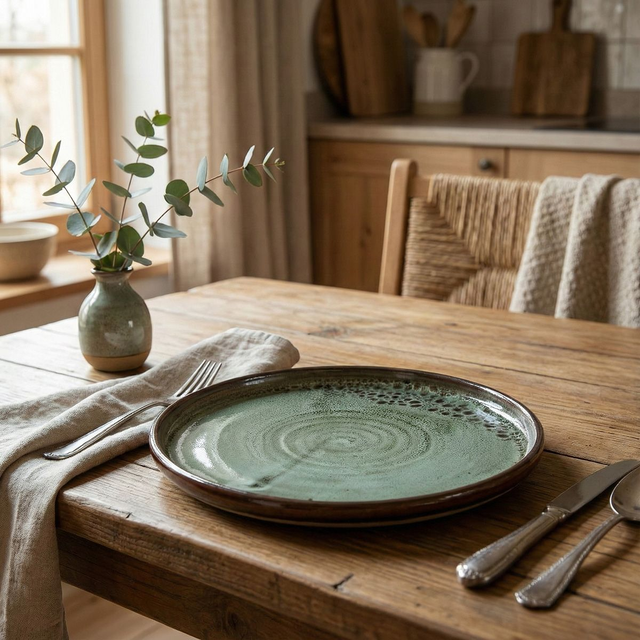 Sage Crystalline Dining Plate