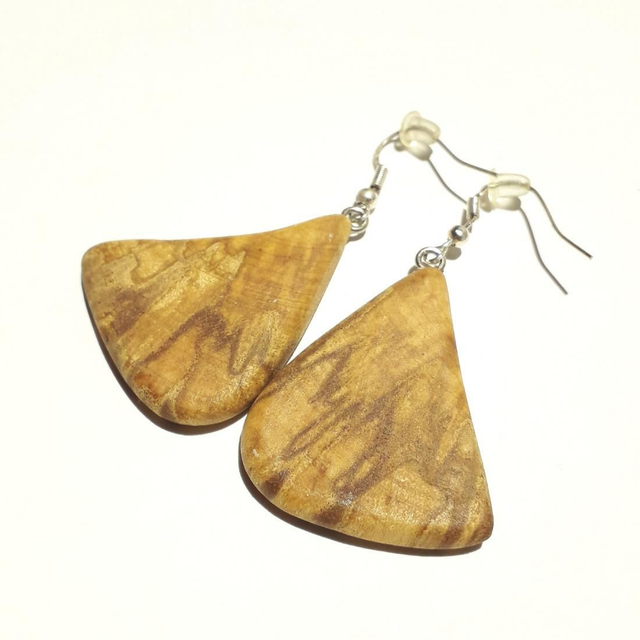 Palo Santo Earrings, Natural Wooden Jewelry A