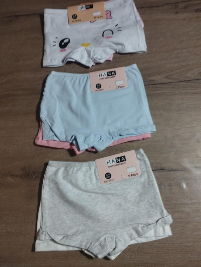Lot 6 shortys filles coton taille 2 ans