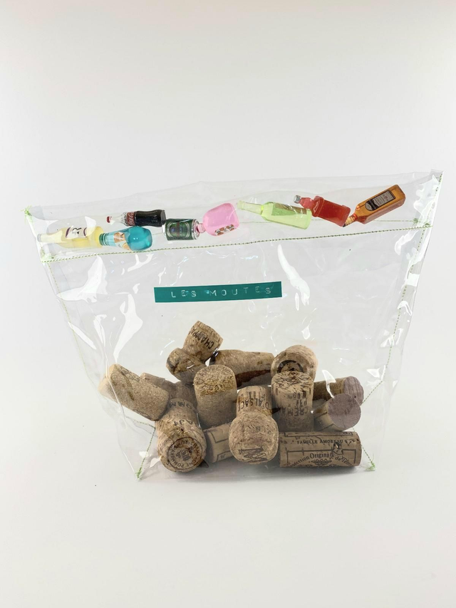 Pochette Bouteilles Couture Orange Fluo