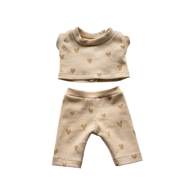 Ensemble beige coeur
