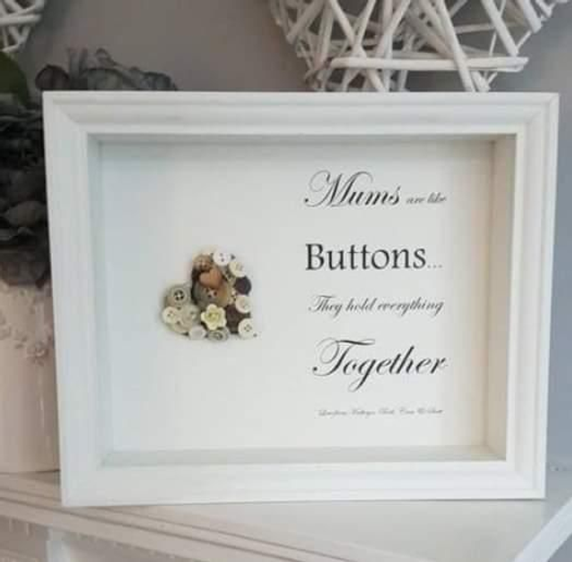 Mums are like buttons, personalised frame 