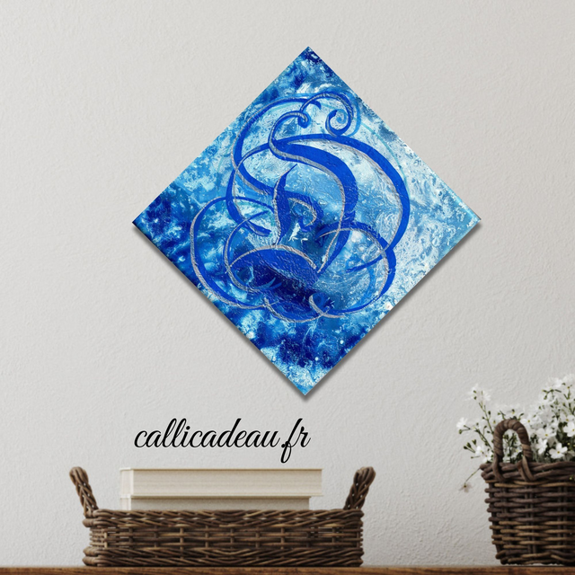 Calligraphie Lettrine D | Tableau Fait Main