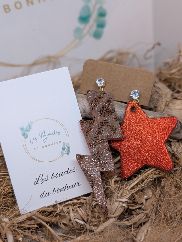 Boucles d'oreilles Asymétrique nc020 clips