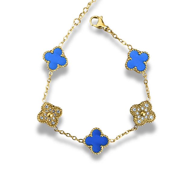 Bracelet trèfle Bleu 