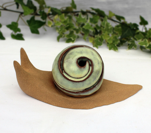 Photophore Escargot, céramique artisanale
