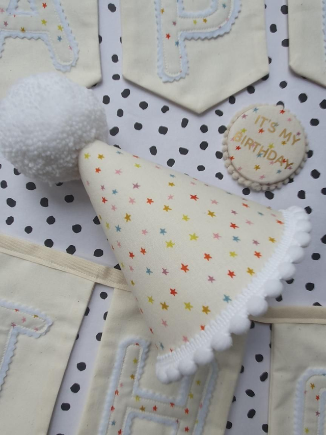 Fabric Badge &amp; Party Hat Gift Set
