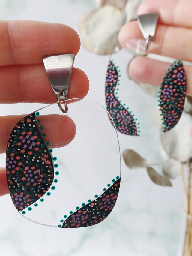 " Armance " Boucles d’oreilles verres de lunettes 