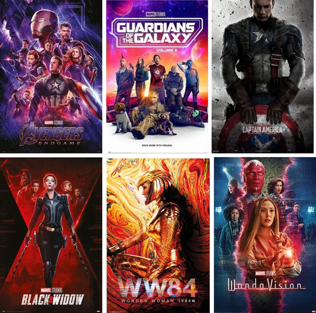 BEST VALUE OFFER -  Super Heroes'  Poster pack of 6 posters  (includes delivery)