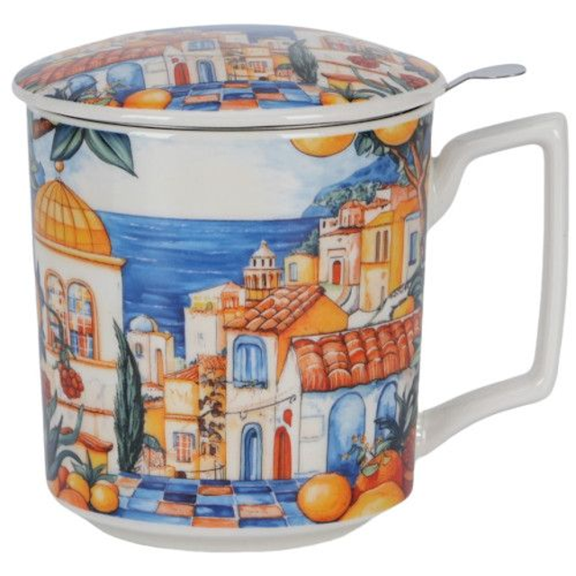 Taza modern-spain, porc. 0,40 l.Incluye filtro de acero inoxidable, en caja de regalo. *187