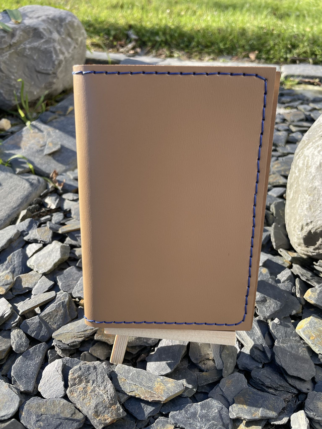 Porte-passeport beige