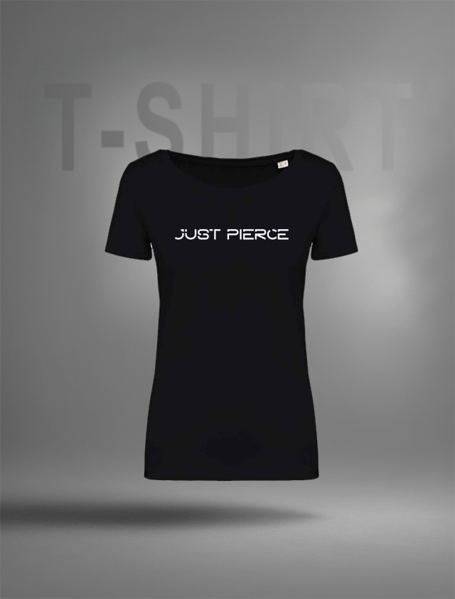 Just Pierce White Logo Ladies Tshirt