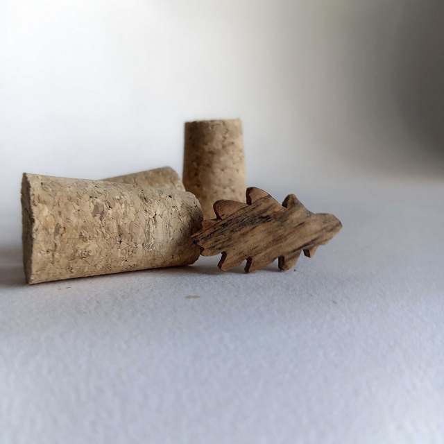 Broche feuille de chêne