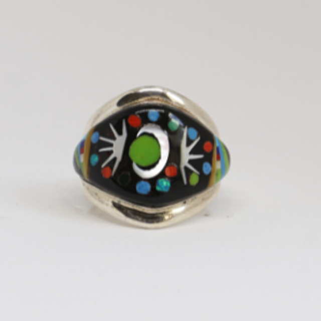 Bague Galaxy VISION argent massif et pierres naturelles