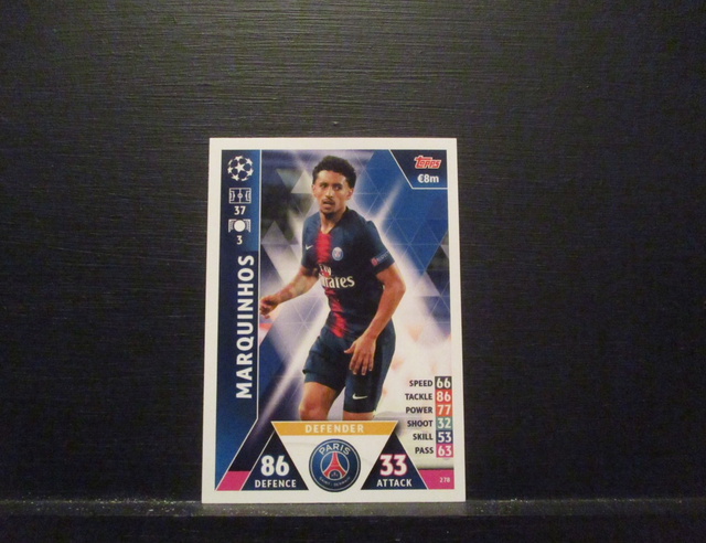 MARQUINHOS - UEFA Champions League Match Attax 2018/19 Original Trading Card #278