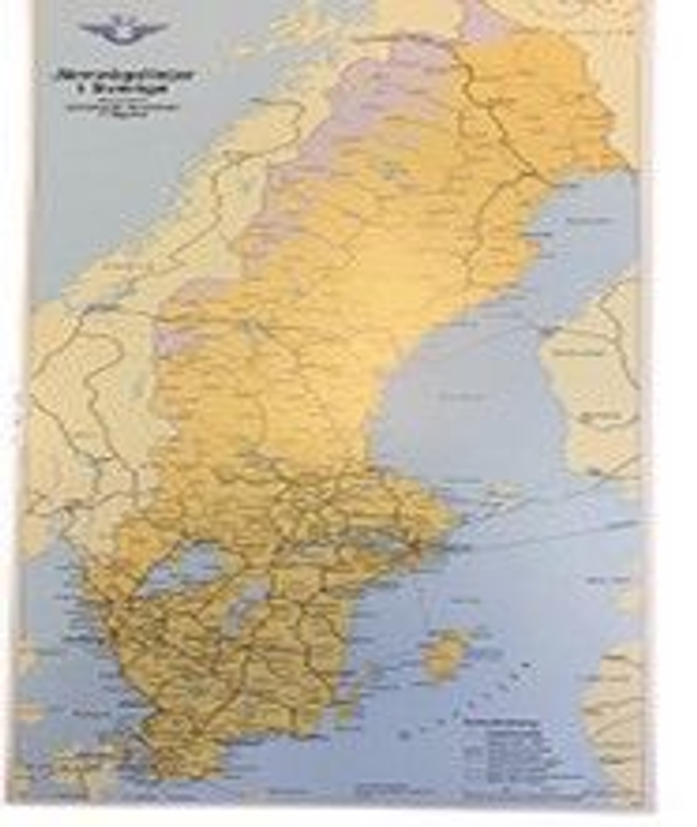 Plansch Sveriges Järnvägsnät 1995