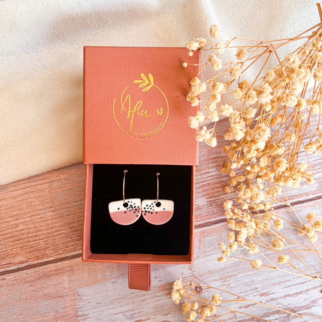 Boucles d’oreilles porcelaine