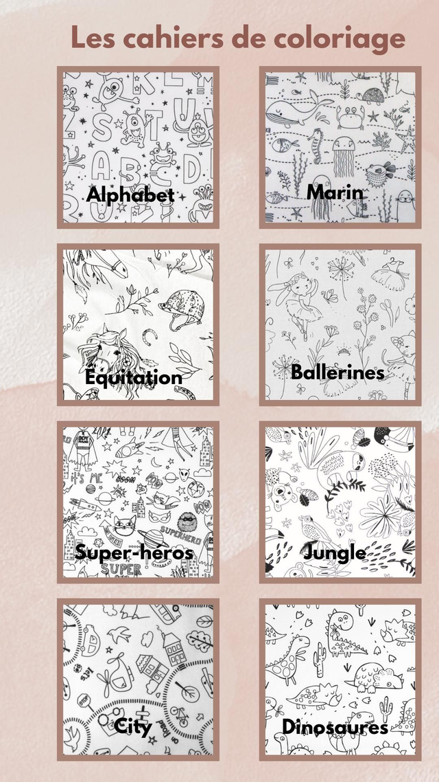 Cahier de coloriage en tissu