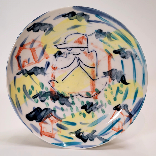 Petite assiette porcelaine "HOME"