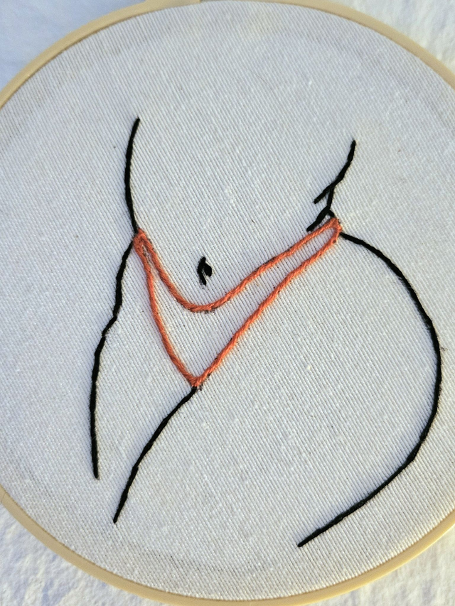 Les Culottées - Composition de 6 cercles brodés