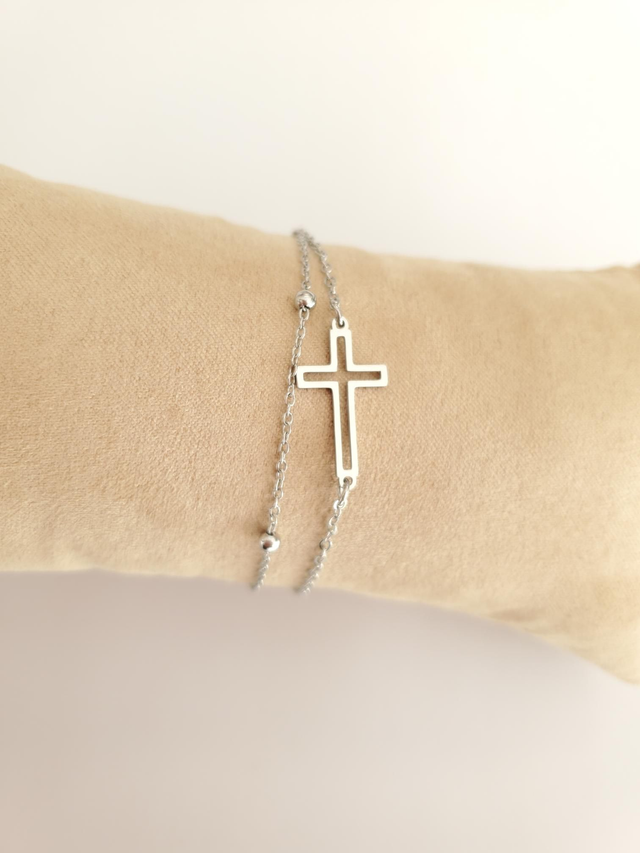 Bracelet double croix