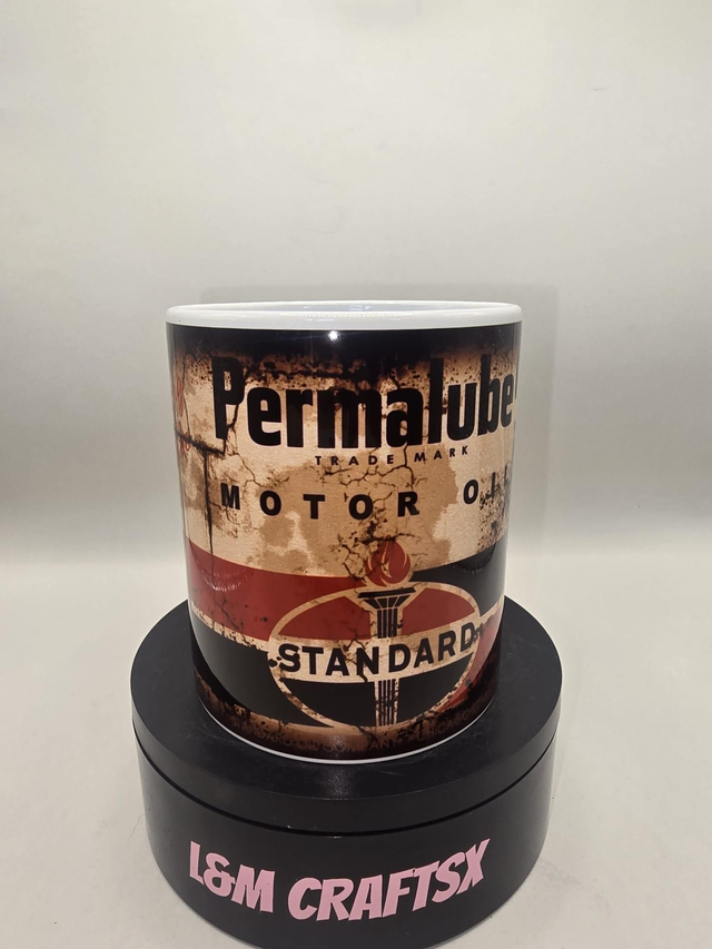 Vintage Style “Permalube Motor Oil” Mug