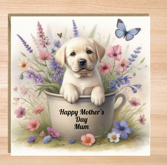 Personalised Labrador Puppy Mother’s Day Card