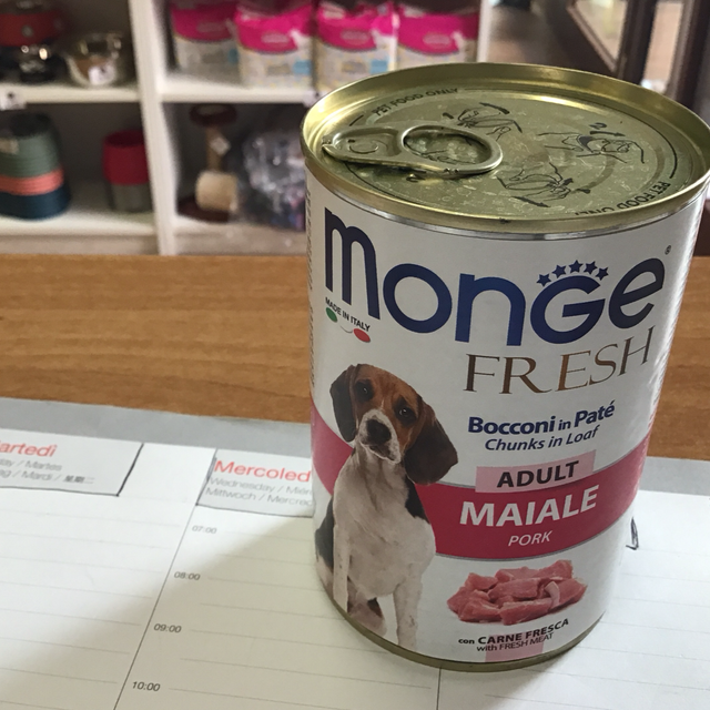 MONGE FRESCH DOG ADULT BOCCONI CON MAIALE 400GR 8009470014465