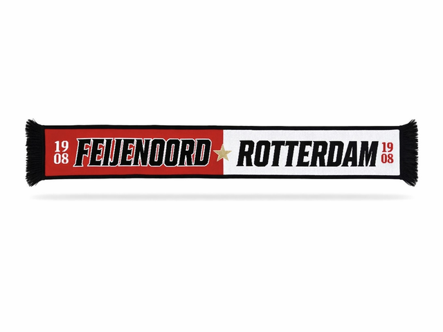 Feijenoord Rotterdam sjaal - New Style - Rood/wit