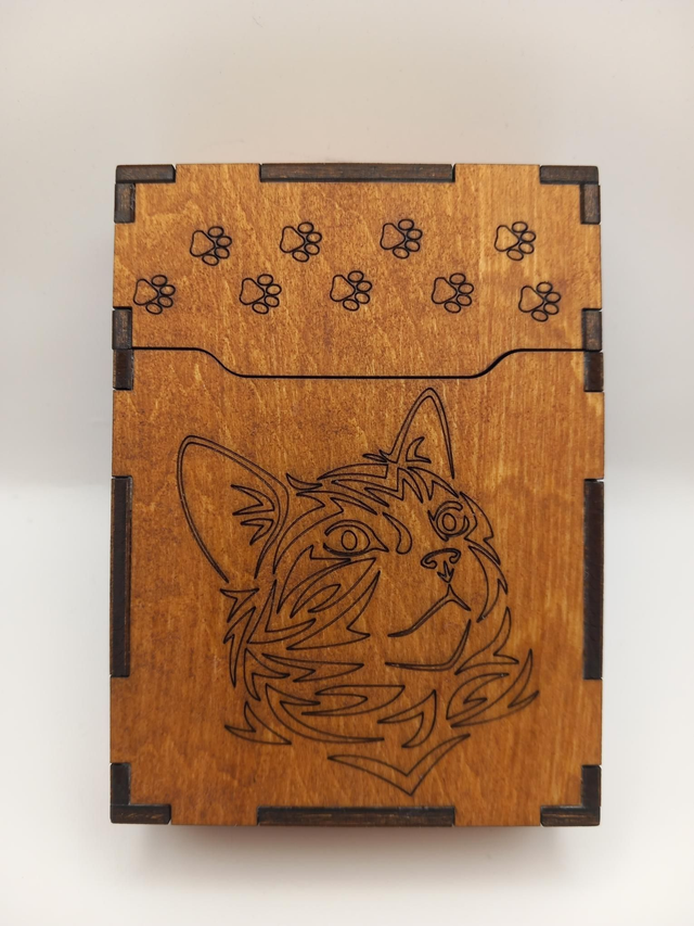 Boîte jeux de cartes "chat"