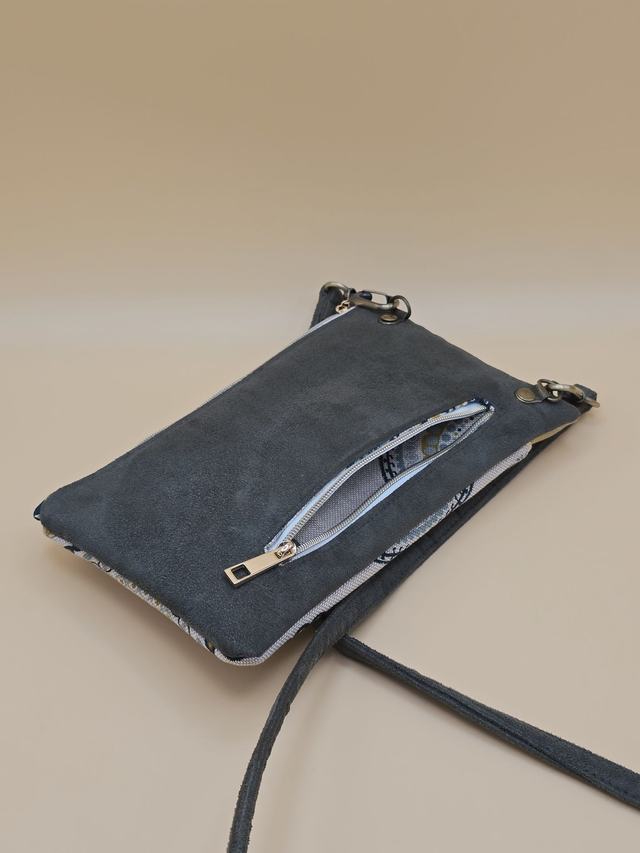 Pochette Holly suédine kaki