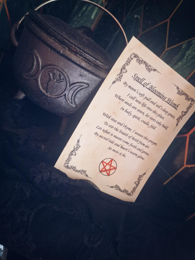 Spell of blooming womb spell card A6