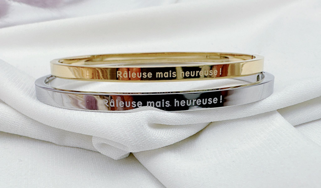 Jonc message “ Râleuse mais heureuse  “