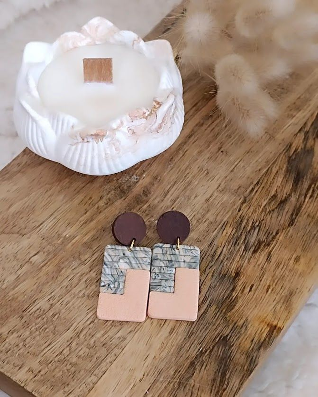 Boucles d&#039;oreilles en argile polymère