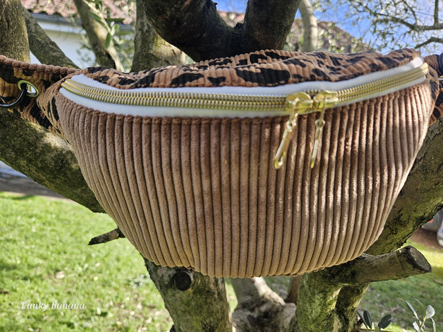 Banane classique tabac et léopard taille S