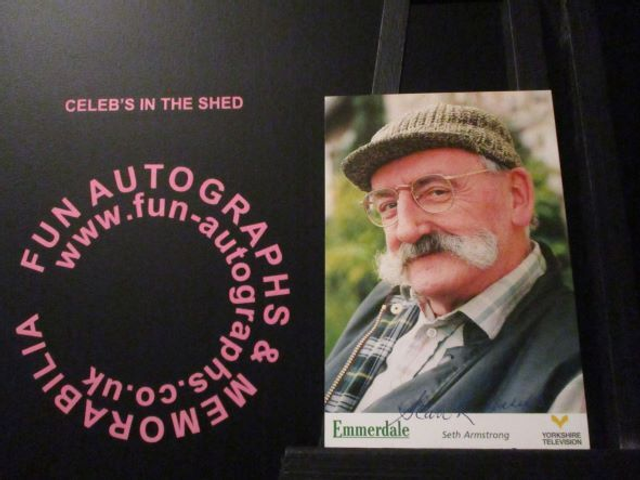 Stan Richards (Seth Armstrong) Original Emmerdale Yorkshire Tv Logo Pre-Print Cast Card