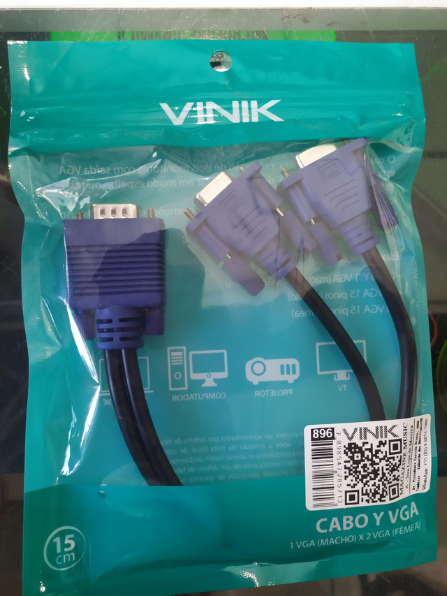 Cabo VGA Y Macho X 2 VGA fêmea AVY-1M/2F Vinik cód. 896