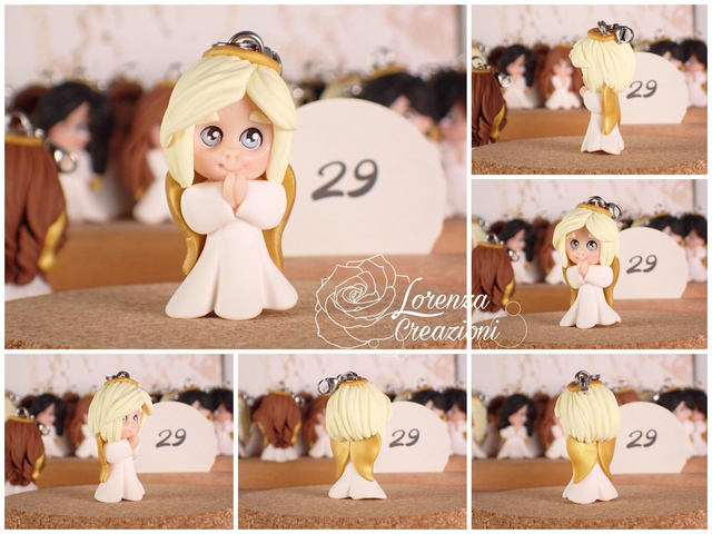 Angioletto custode tascabile n. 29
Portachiavi o charm, artigianale, pezzo unico. Modellato a mano argilla polimerica, made in Italy.