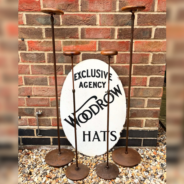 A Set Of Four 1920’s Copper Hat Stands By Renowned Shop Fitters Harris & Sheldon Ltd Birmingham